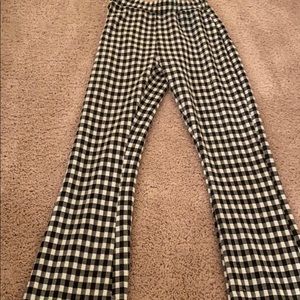 gingham patterned pants
